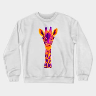 Purple and Orange Giraffe Crewneck Sweatshirt